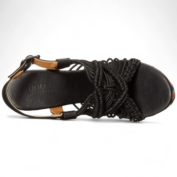 Dolce - Mojo Moxy Black and Multicolor Wedges - Picture 6 of 6